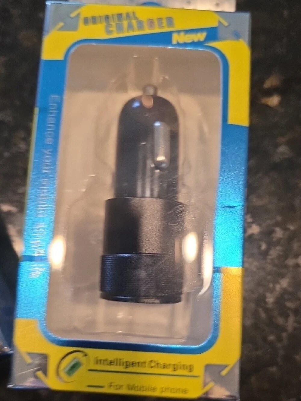 Dual USB Car Charger in Black and White - Reliable Vehicle Charging